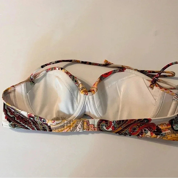 Victoria's Secret Halter Bikini Top Paisley Print Padded 34B Boho Swim Swimsuit - Picture 5 of 5